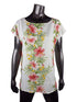 Hibiscus Plumeria Panel Women's Hawaiian Tunic Top
